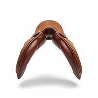 Real International Saddlery RES-15 Selle d'Équitation Anglaise de Dressage en Cuir Premium avec Arceau en Plastique, Confortable, pour la Course et la Course à Chevaux, Durable