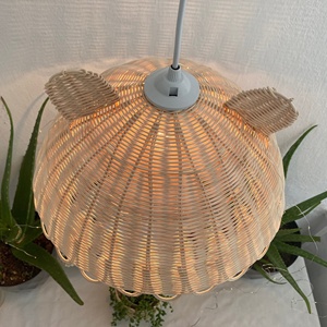 Baby night <b>light</b> lamp <b>cover</b> handmade rattan lampshades woven bunny lightshades great quality - Product Image 2