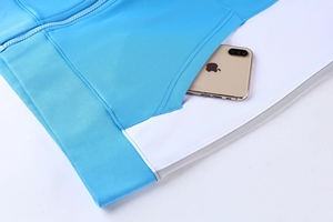 Conjunto Deportivo Azul para Hombre, Chaqueta con Capucha y Cierre Completo, Diseño Deportivo, Transpirable, Poliéster, Corte Regular, Bolsillos Laterales, Ropa de Primavera - Product Image 5