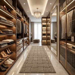 Luxury Walk In Closet <b>Runner</b> <b>Rug</b> Custom Geometric Pattern Hand Tufted Carpet Premium Wholesale Manufacturer - Product Image 1