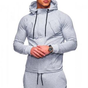 Alta calidad 100% algodón Fleece Heavyweight Zip up Sudaderas con capucha Unisex Streetwear Sudadera con capucha para hombres Moda ZipperHoodie - Product Image 3