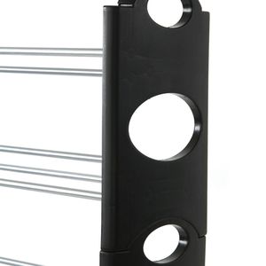 Scarpiera a 10 livelli regolabile in acciaio e plastica, nera e argento, capacità 50 paia, design semplice, organizer per la casa - Product Image 5
