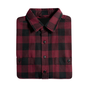 Chemises en flanelle à carreaux en mélange de coton épais teint en fil avec poignets boutonnés, disponibles dans toutes les couleurs et tailles, chemise en flanelle personnalisée - Product Image 3