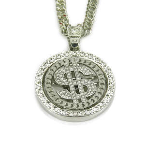 High on Demand Rapper Style Hip Hop Pendant Necklace <b>Iced</b> <b>Out</b> Bling Chain for Streetwear Available At Best Market Price - Product Image 2
