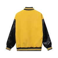 Veste universitaire pour homme blanche et noire avec fermeture boutonnée, coupe classique, style décontracté, en polyester et coton, pour l'automne