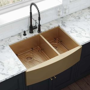 Évier de cuisine en laiton personnalisé, fait main, de qualité supérieure, style farmhouse, résistant à la corrosion, design élégant pour les acheteurs Alibaba mondiaux - Product Image 6