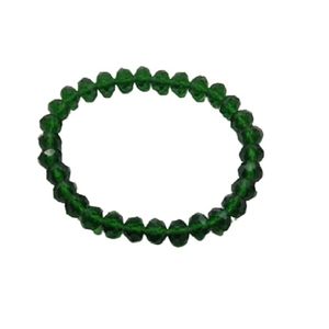 Bracelet rond à facettes en pierre d'obsidienne vert foncé Feng Shui fait à la main pour hommes et femmes, taille 8-10 mm, bijoux de mode énergétiques - Product Image 2