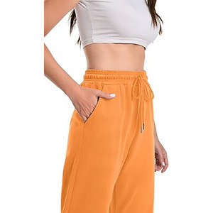 Women Regular Straight Fit Summer Vintage Casual Jogger Sweatpants Adjustable Waist 100% Cotton Anti-Wrinkle Quick Dry Windproof - Product Image 5