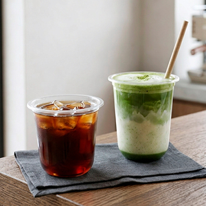 Gobelets en plastique jetables QUANG QUAN à paroi simple en PP, 95 mm, 12/16/24 oz, transparents, pour boissons chaudes/froides, café et thé au lait - Product Image 1