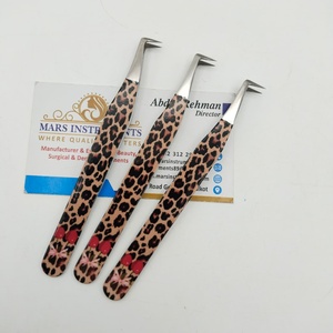 Pinzas de Aislamiento para Extensiones de Pestañas, Pinzas de Punta de Fibra de Alta Calidad con Diseño de Leopardo, Logotipo Personalizado - Product Image 6