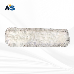 A&S Durable 5x24 White Dust <b>Mop</b> with Synthetic Polyester Fibers Cut-End Design and White Backing for Multi-Floor Cleaning - Product Image 1