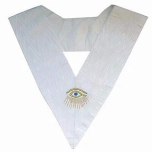 Faja Masónica de Seda del Rito Escocés de Grado 32 con Borde de Cuello Grabado, Regalia Étnica para Ceremonia - Product Image 4