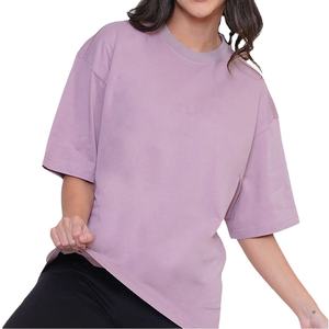 Camisetas de Alta Calidad para Mujer, Corte Regular, 100% Algodón, Transpirables, Estampado Puff, Color Sólido, Cuello Redondo, Manga Corta, Tela de 180g, Verano - Product Image 1