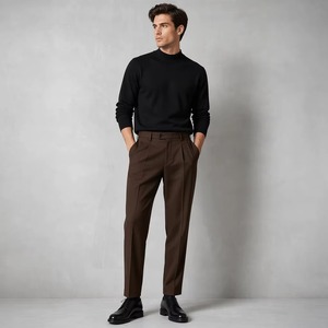Pantalones Casuales de Lujo para Hombre, Personalizados, Elásticos, de Primera Calidad, para Negocios, Fabricante OEM, Poliéster/Algodón, Secado Rápido, Transpirables - Product Image 4