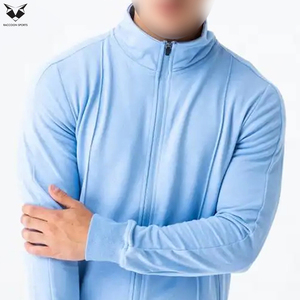 Highest Quality Men's Hoodies Short <b>Set</b> Light Blue Color Full Sleeve Cotton Casual Wear Men's Zip Hoodies Short <b>Set</b> - Product Image 5