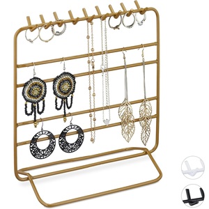 Classy Handmade Metal Necklace Display Stand Multi Section Jewelry Organizer for Elegant Showcase - Product Image 1