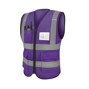 Chaleco de Seguridad Reflectante sin Mangas con Logotipo Personalizado Unisex, Uniformes de Trabajo de Alta Visibilidad, Ropa de Trabajo Impermeable de Poliéster y Algodón - Product Image 2