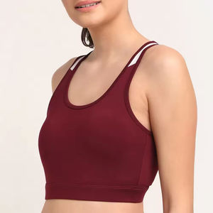 Sujetador Deportivo Ligero y Económico para Mujer, Spandex/Poliéster, Transpirable, de Secado Rápido, con Logotipo Frontal, Alta Sujeción, Diseño Simple - Product Image 2