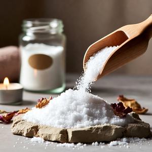 Sel de l'Himalaya blanc naturel à grain fin, minéral organique, écologique, pour une relaxation moderne en spa, bain corporel relaxant, cristal pur, bien-être - Product Image 6