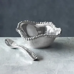 Bol en métal martelé fait main de qualité supérieure, bol décoratif de luxe pour servir les fruits, pour la décoration moderne de la maison, céramique vintage en porcelaine fine - Product Image 3