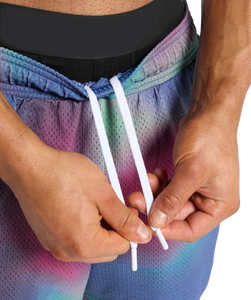 Shorts de malla sublimados personalizados con estampado completo, shorts de baloncesto de malla sublimada transpirables de secado rápido para hombre - Product Image 2