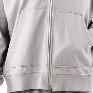 Sudadera con capucha completa para hombre, de algodón y forro polar, estilo casual, chaqueta de streetwear, logotipo personalizado, OEM, venta al por mayor, suministro a granel - Product Image 6