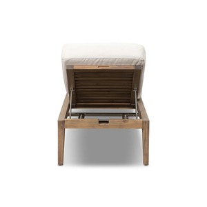 Tumbona Moderna de Madera de Teca con Respaldo Ajustable, Silla de Exterior para Piscina, Resort, Hotel y Jardín - Product Image 5