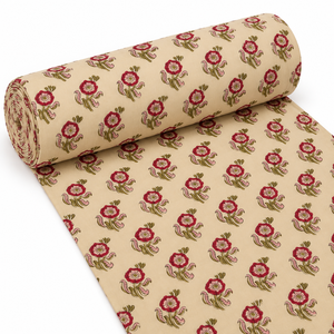 Tela de Algodón Estampada con Bloques Florales, Tejido Voile con Base Blanca para Camisas, Cortinas, Bolsos y Costura - Product Image 6