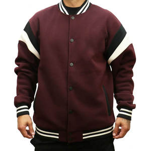 Blouson universitaire en molleton de coton, production sur mesure, coupe oversize, vente en gros pour les marques de vêtements streetwear américaines - Product Image 4