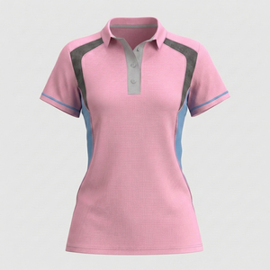 Camiseta Polo de Punto para Mujer, Estilo Urbano, Casual, de Manga Corta, Color Sólido, Servicio OEM, Alta Calidad, MOQ Bajo - Product Image 5