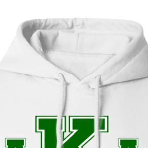 Sweat-shirt à capuche blanc à manches longues, imprimé graphique, décontracté, pour femme, avec poignets côtelés, idéal pour le sport et le quotidien - Product Image 3