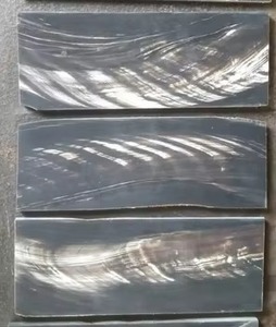 Plaques en corne de buffle naturelle indienne, fabriquées à la main, pour lunettes personnalisées, noires avec des rayures blanches, matériau artisanal en agate. - Product Image 2