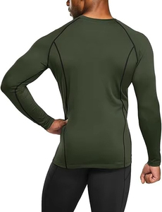 <b>Men</b> <b>Compression</b> <b>Shirt</b> Athletic Base Layer Tight Fit Sportswear Top with Quick Dry Moisture Wicking Fabric <b>for</b> Gym Fitness - Product Image 5