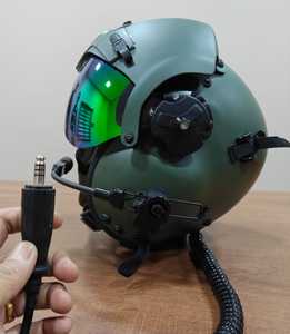 Casque d'aviation intégral Jupitor JT-07 en fibre d'aramide et carbone avec mousse, taille L, visière simple/double, protection UV, toutes saisons - Product Image 4