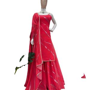 El último traje de trabajo estampado de Georgette de imitación de diseñador de FabZone - Product Image 1