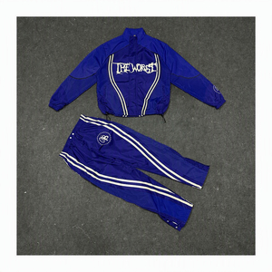 <b>Men</b> Outdoor Windbreaker Tracksuit Set Lightweight Full Zip <b>Jacket</b> Elastic Waist <b>Track</b> Pants Running Gym Training Sportswear - Product Image 1