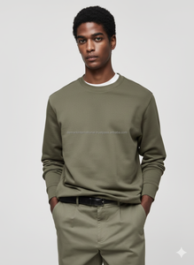 Pull en molleton de coton 100% anti-froissement, coupe classique, logo personnalisé de qualité, sérigraphie, vente en gros, poids lourd, hiver, pour hommes - Product Image 2