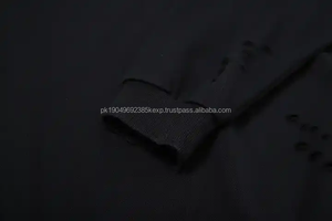 Sudaderas con capucha personalizadas de calidad de lujo para hombre, Sudadera de cuello redondo con borde crudo, sudaderas de cuello redondo con lavado ácido Vintage desgastadas - Product Image 5