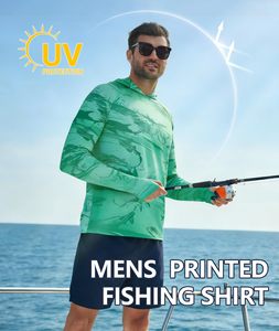 Vêtements de pêche anti-humidité pour hommes, chemises de pêche à capuche avec masque, protection solaire UPF 50+, 100% polyester, protection solaire - Product Image 4