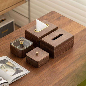 Caja de pañuelos de madera creativa y personalizada, muy vendida en fábrica, para uso diario en el hogar. - Product Image 4