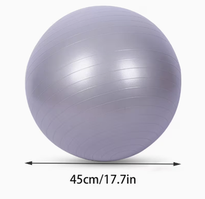 Ballon de yoga en PVC gris lisse HAWK SPORTS INDUSTRIES jusqu'à 4,9 pouces, antidérapant, avec pompe, pour usage universel - Product Image 5