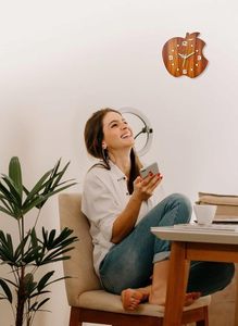 Best Quality Natural Wooden <b>Wall</b> <b>Clock</b> Low Cost Elegant Decor <b>Clock</b> for Living Room <b>Bedroom</b> By M/S SHAAD HANDICRAFTS - Product Image 3