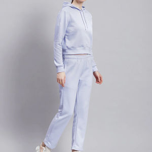 Conjunto Deportivo para Mujer, de Dos Piezas, en Algodón Grueso, Liso, de Secado Rápido, con Sudadera con Capucha - Product Image 3