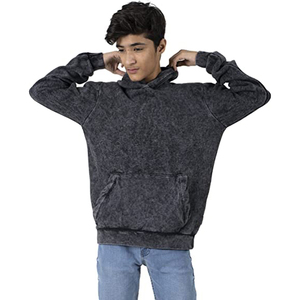 Boxy Fleece Pullover Hoodie Oversized Regular Length Unisex Heavy Weight Cotton Breathable Quick Dry Pocket No String 430gsm - Product Image 1