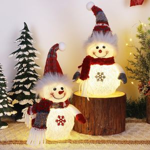 Set di 2 Pupazzi di Neve Luminosi da 10 Pollici, Decorazioni Natalizie da Tavolo e Giocattoli a Batteria, Regalo per le Feste - Product Image 2
