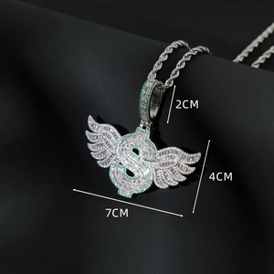Pendentif Hip Hop en Moissanite très demandé, en argent 925, serti de diamants, collier pour homme, bijoux streetwear de luxe, cadeau disponible - Product Image 6