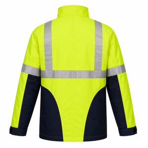 Veste de sécurité réfléchissante haute visibilité, résistante à l'eau, jaune, vert, marine, veste de travail logistique, vente en gros personnalisée, veste pour hommes 300D Shell - Product Image 3