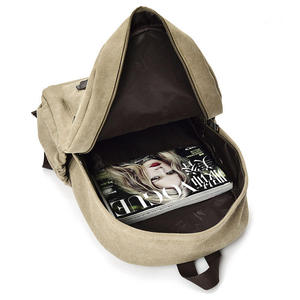 <b>Canvas</b> Casual <b>Backpack</b> Unisex Softback 20-37L Durable Daily Use with Patches and Zipper Closure - Product Image 3