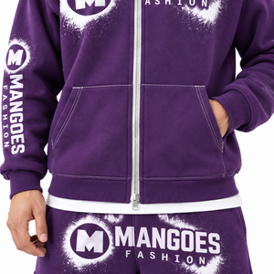 Conjunto de 2 piezas personalizado al por mayor: Sudadera con capucha con cremallera y pantalones cargo relajados, moda urbana de invierno, ropa deportiva, ropa de calle, ropa de marca privada. - Product Image 5