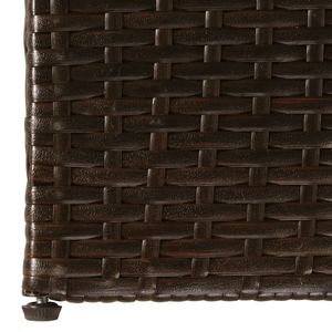 Scatola portaoggetti in Poly Rattan marrone 59 "x 39.4" x 39.4" - Product Image 4